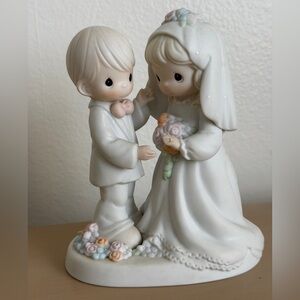 Enesco “I love you my love forever true” precious moments Cake Topper